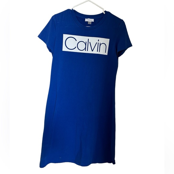 Calvin Klein Women's Short Sleeve Logo T-Shirt Dress - Picture 4 of 6